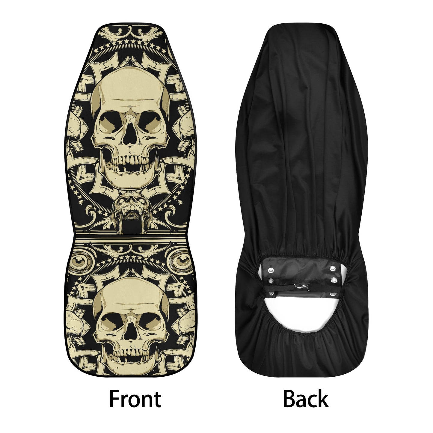 Grim reaper car seat , rose skull truck seat cover, skull in fire car floor mat, christmas skull front and back car seat covers, horror seat