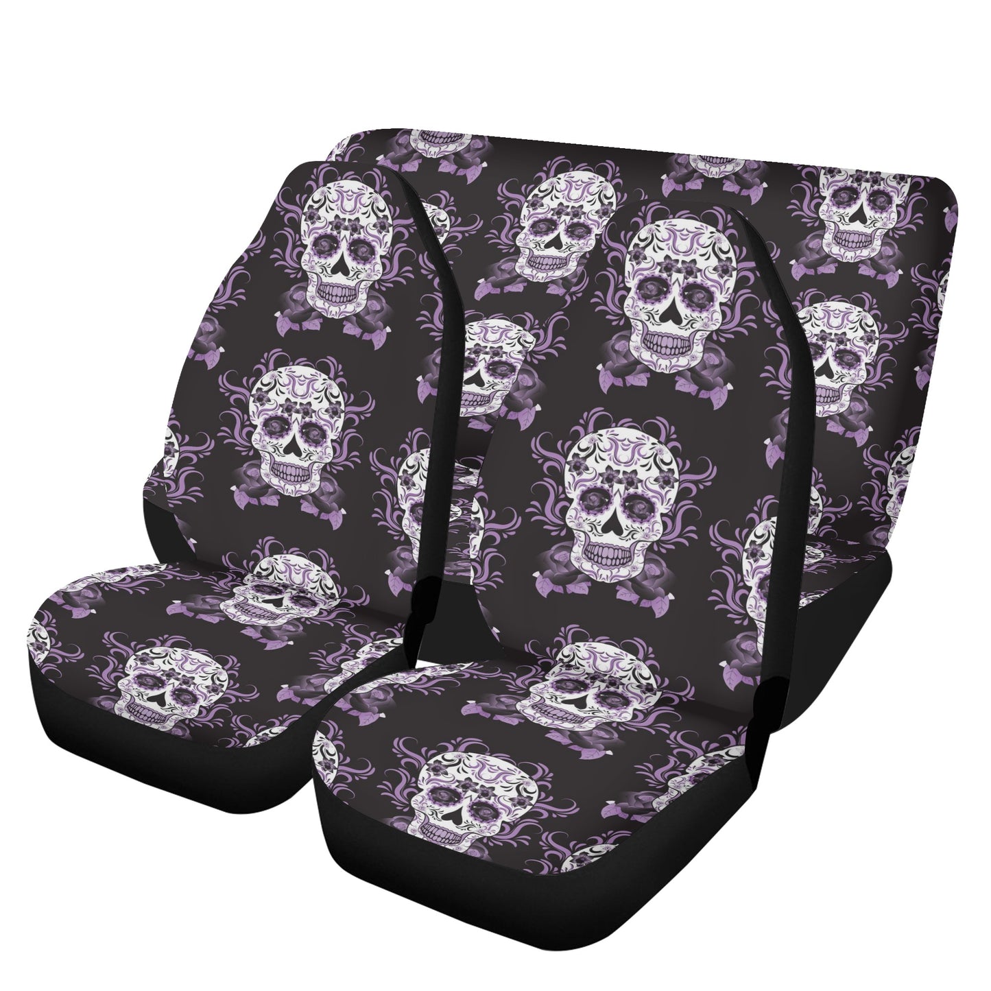 Floral skull car tool, mexican skull car seat tool, day of the dead car rug, sugar skull girl washable car seat covers, calaveras skull seat