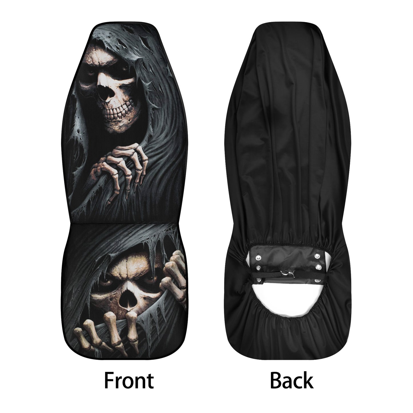 Biker skull mat for vehicles, punisher skull seat cover for car, evil car accessories, halloween seat cover protector, punisher skull washab