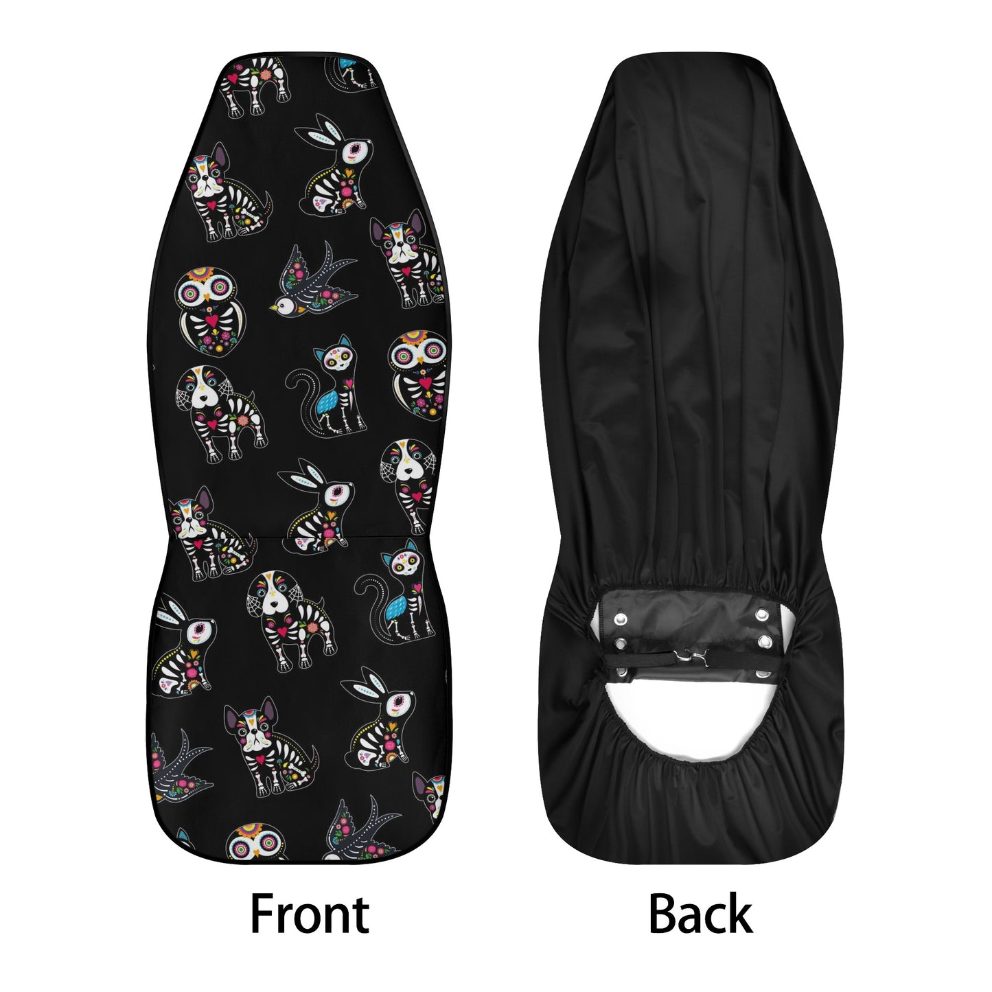 Mexico car accessories, calaveras skull car seat cover, mexican skull car seat cushion cover, calaveras skull seat cover for vehicles, day o