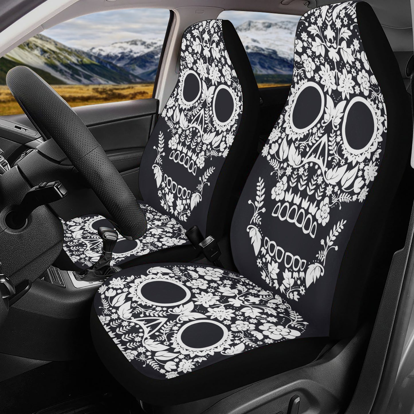 Mexican skull car seat , candy skull seat cover for car, dia de los muertos skull car seat tool, mexico car tool, candy skull seat cover protector, floral sugar skull seat cover for car, sugar skull girl car accessories, dia de los muertos skull seat