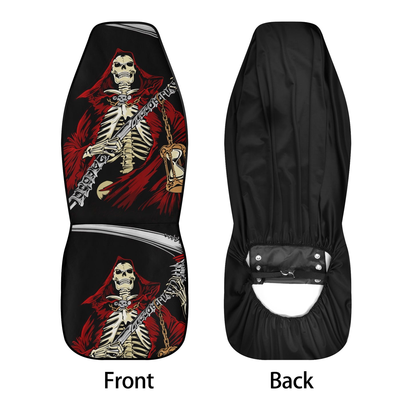 Christmas skull car seat cushion cover, evil slip-on seat covers, skull truck seat cover, skull mat for car, grim reaper car seat cover, chr