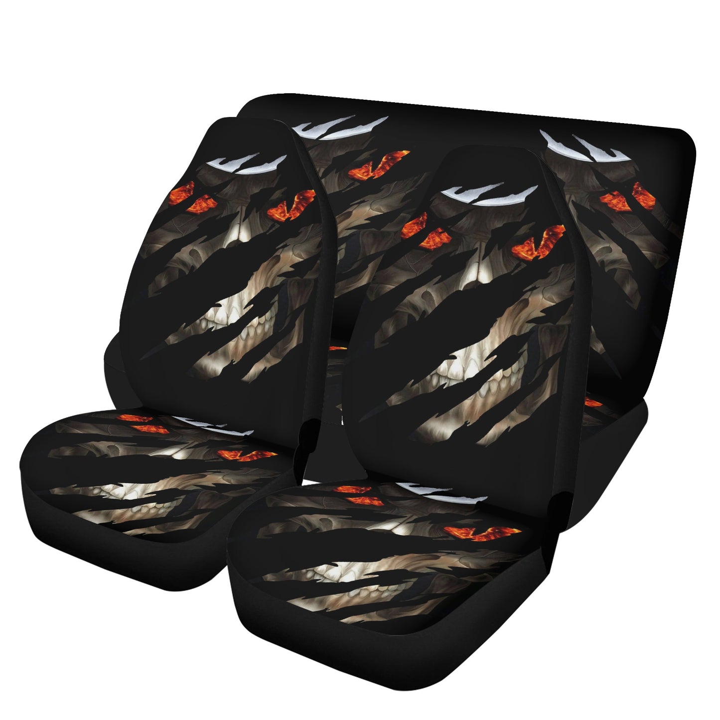 Skeleton washable car seat covers, skeleton seat cover for car, skeleton car protector, goth slip-on seat covers, gothic skull mat for vehic