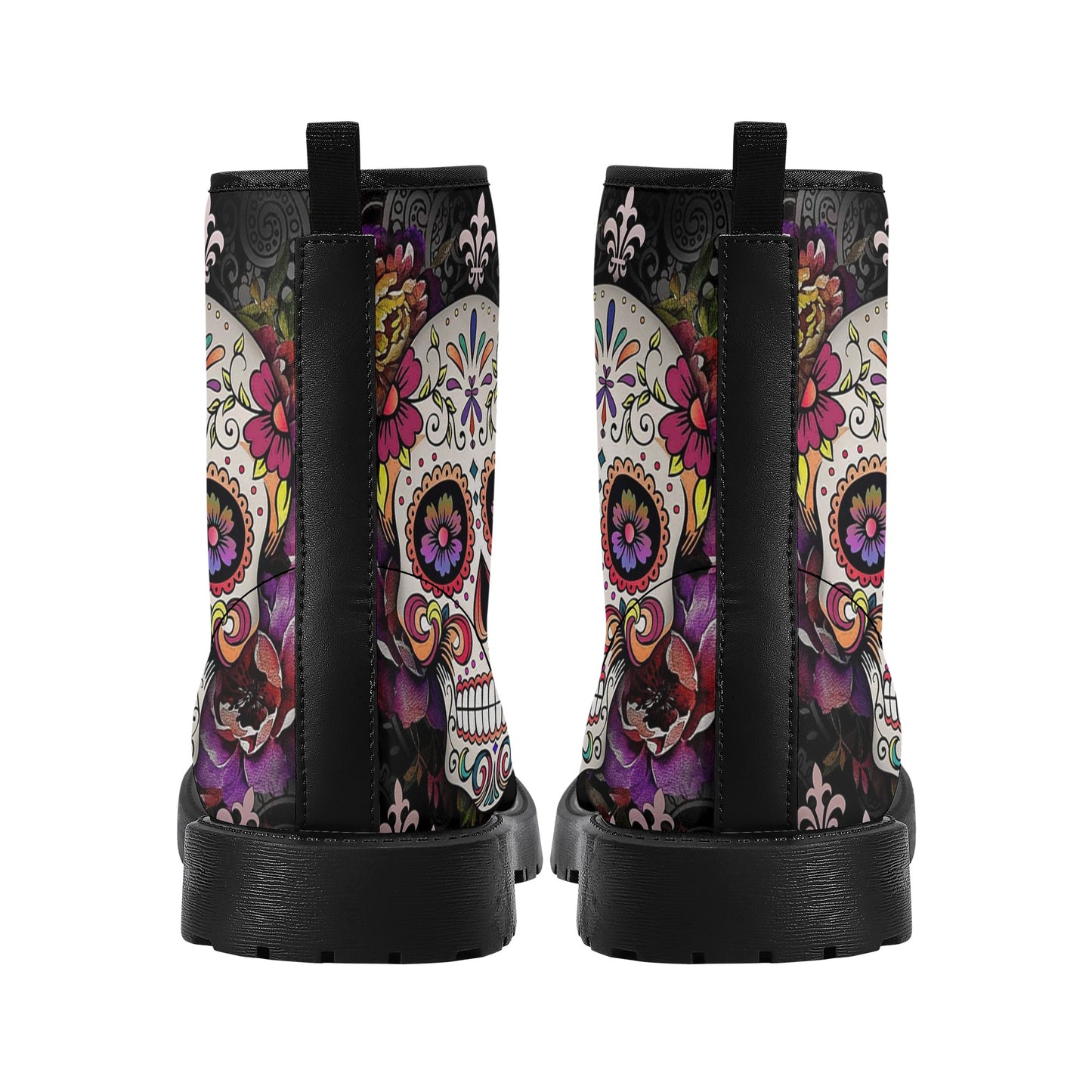 Beautiful sugar skull Women's Leather Boots