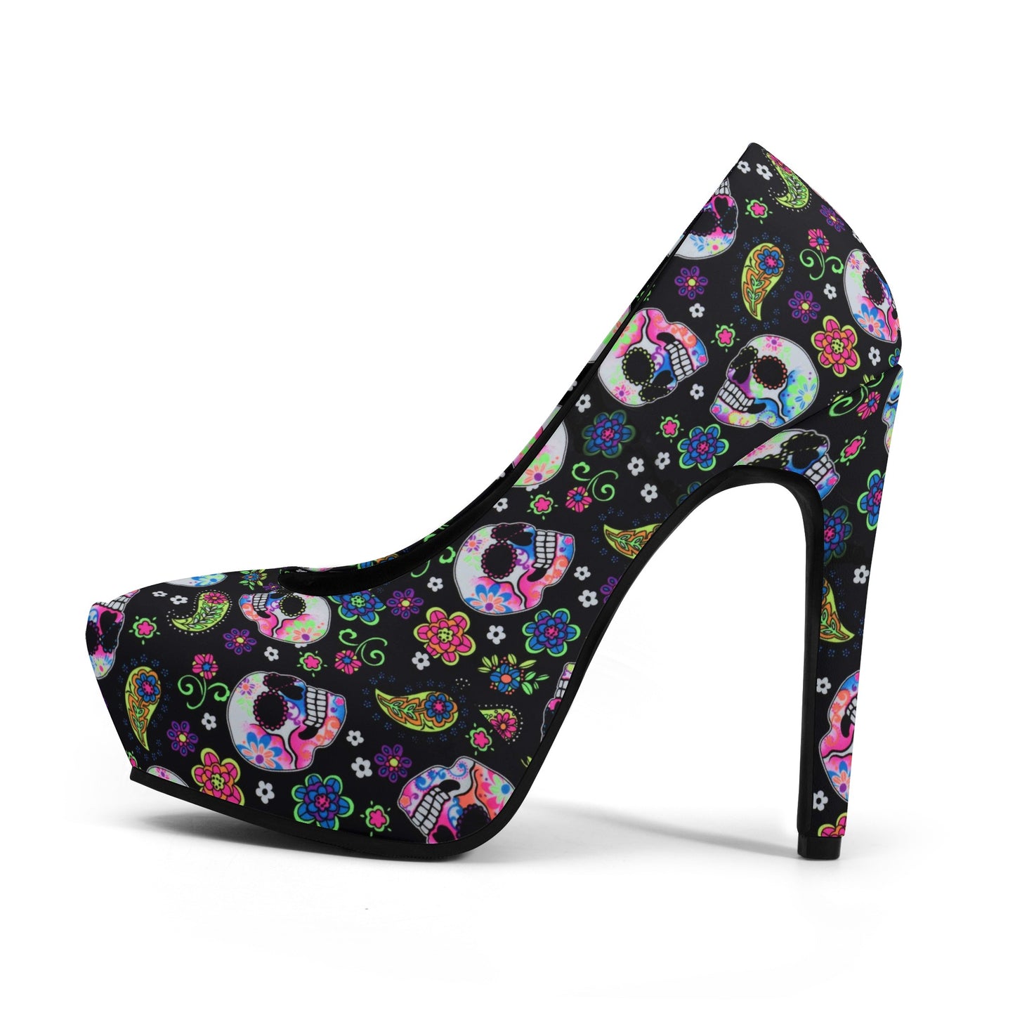 Day of the dead Women Platform Pumps 5 Inch High Heels