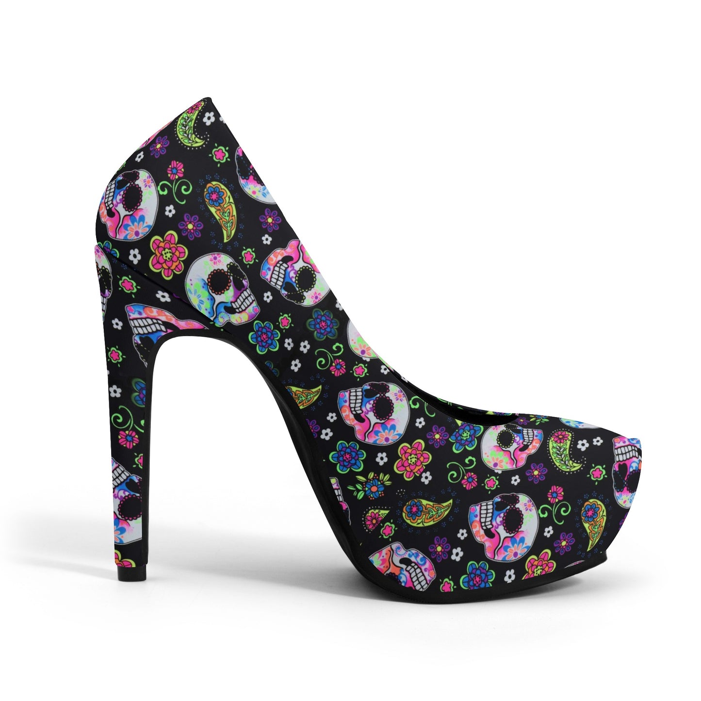 Day of the dead Women Platform Pumps 5 Inch High Heels