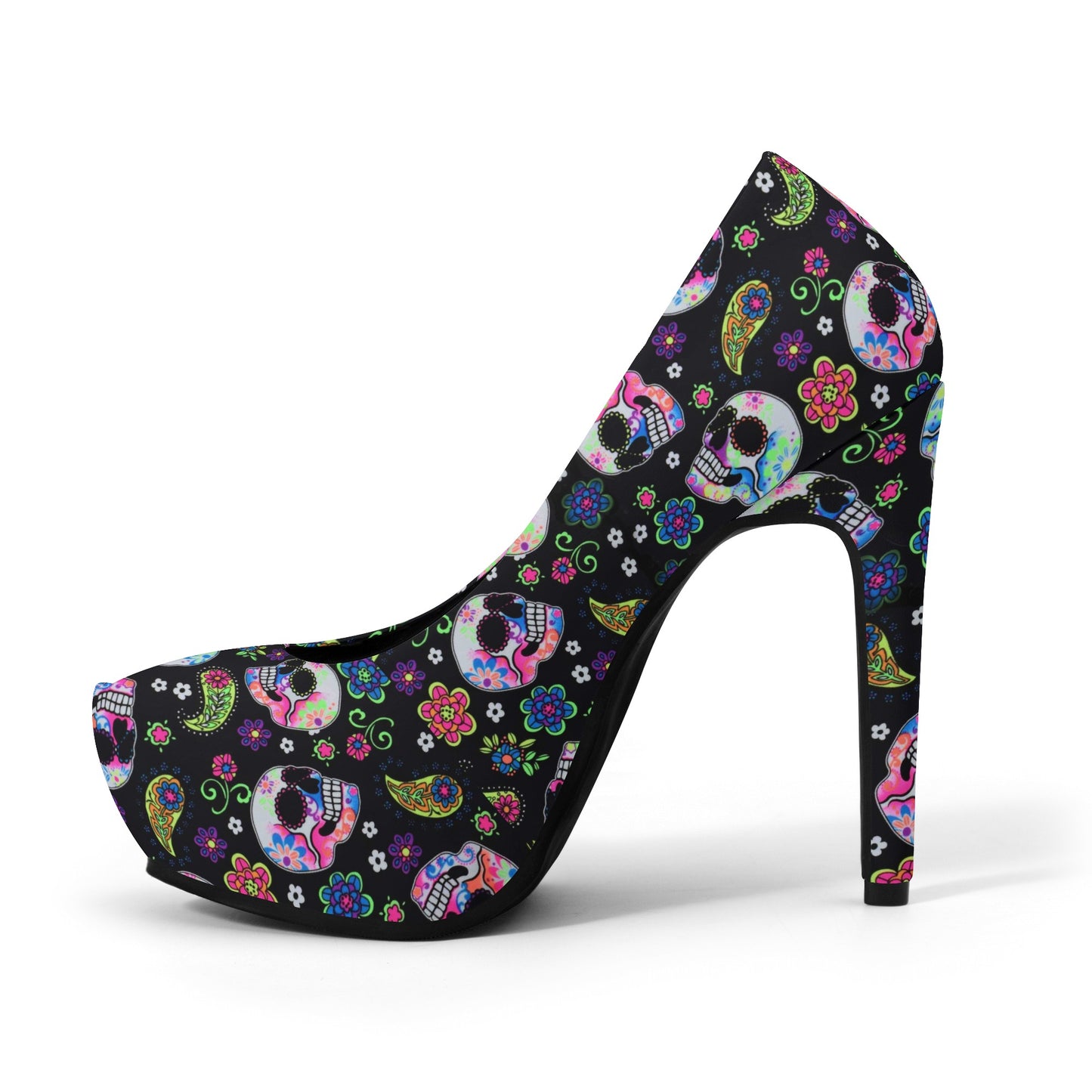 Day of the dead Women Platform Pumps 5 Inch High Heels