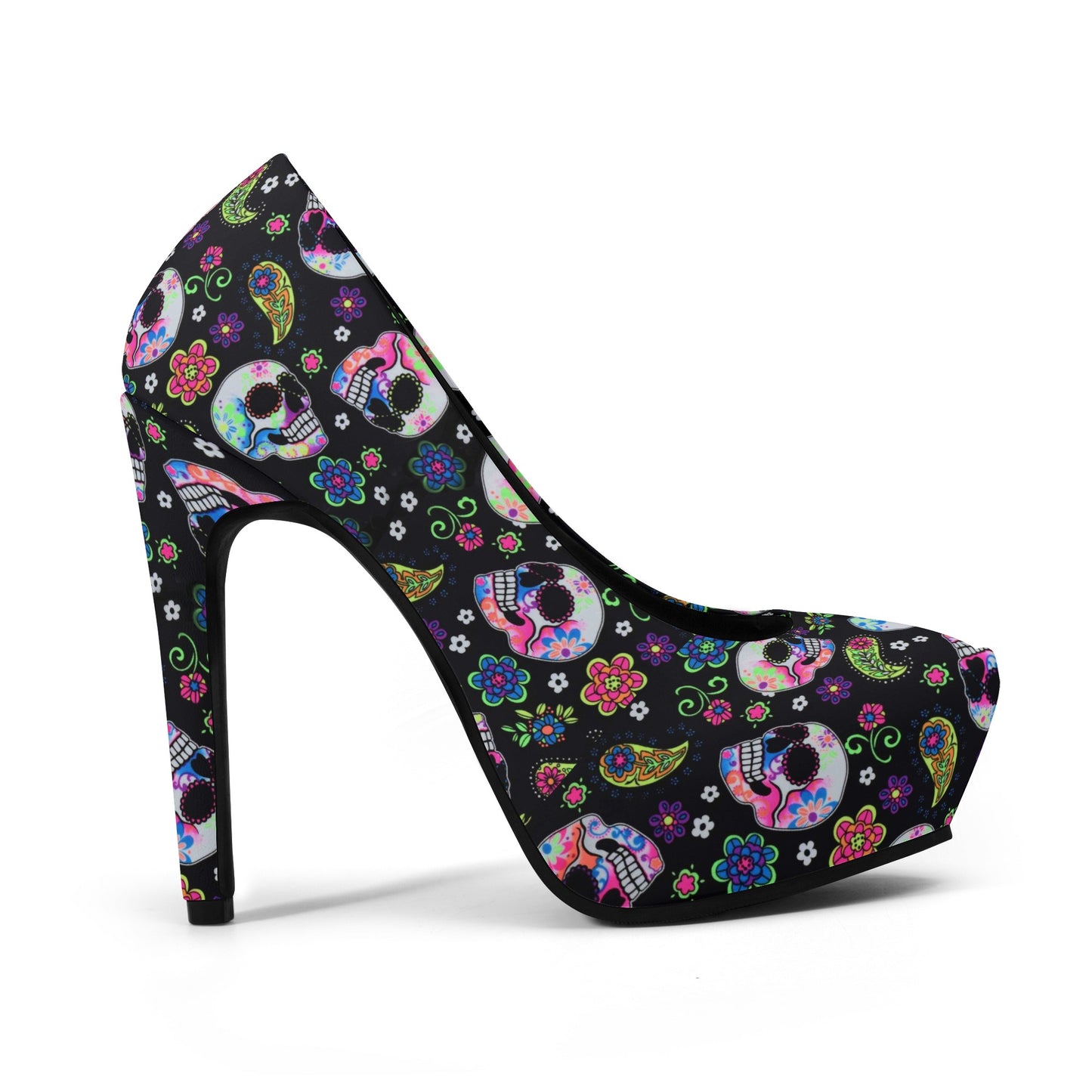 Day of the dead Women Platform Pumps 5 Inch High Heels