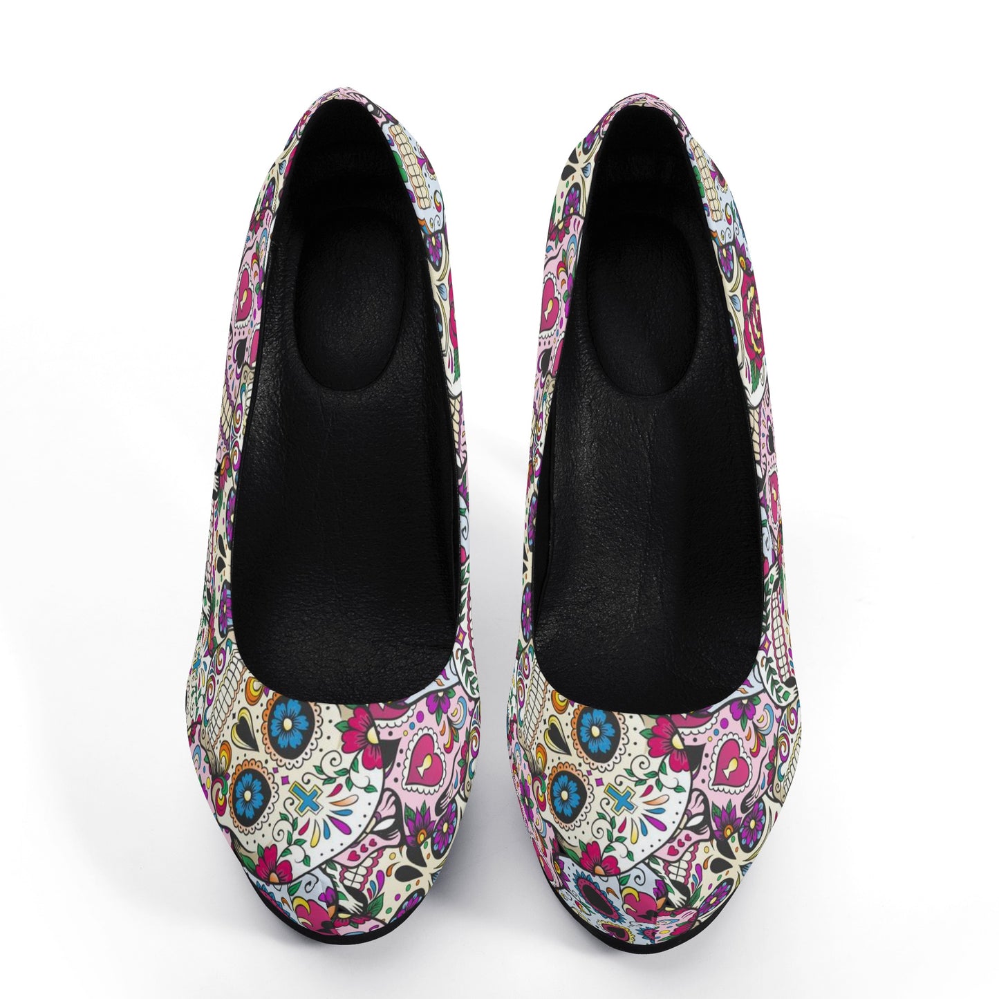 Sugar skull Women Platform Pumps 5 Inch High Heels