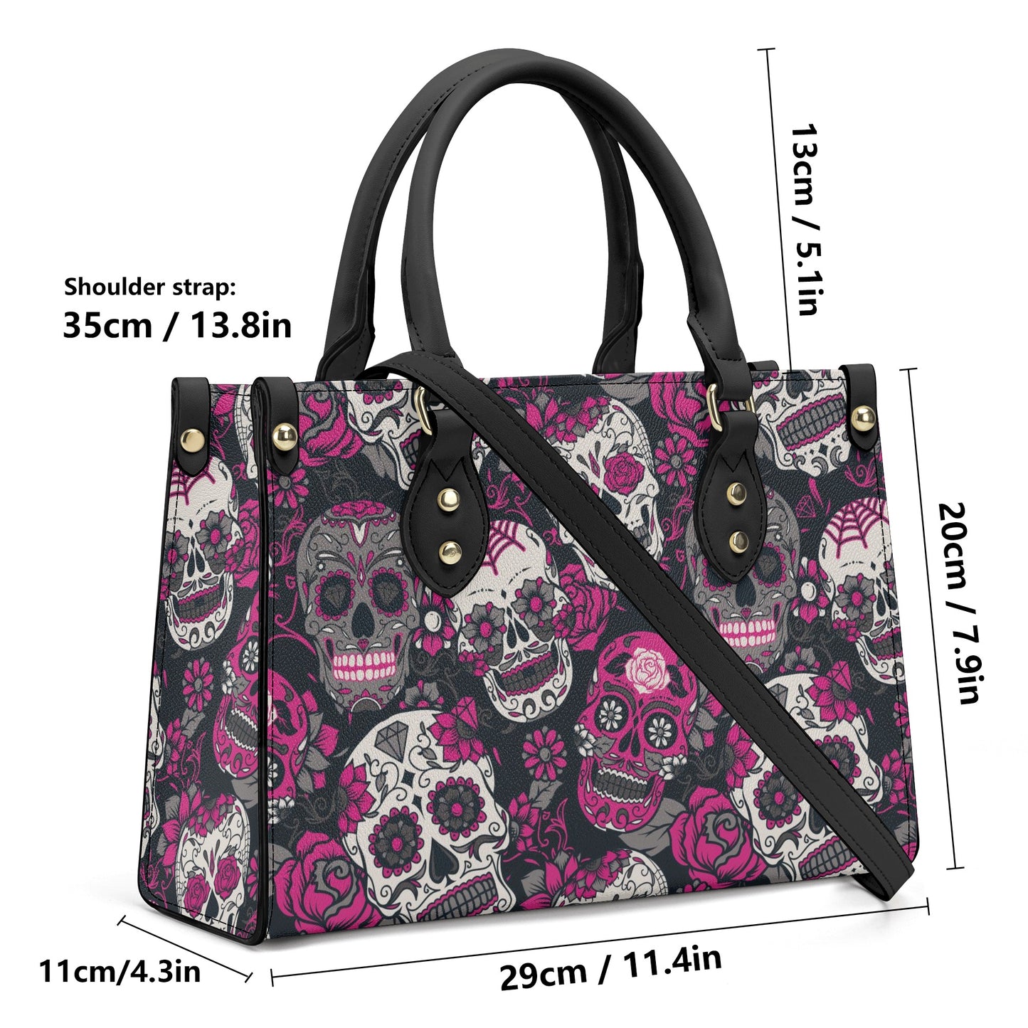 Mexico shoulder bag, floral sugar skull cosmetic bag, day of the dead bag with shoulder strap, cinco de mayo skull wallet, cinco de mayo skull handbag, mexico cosmet