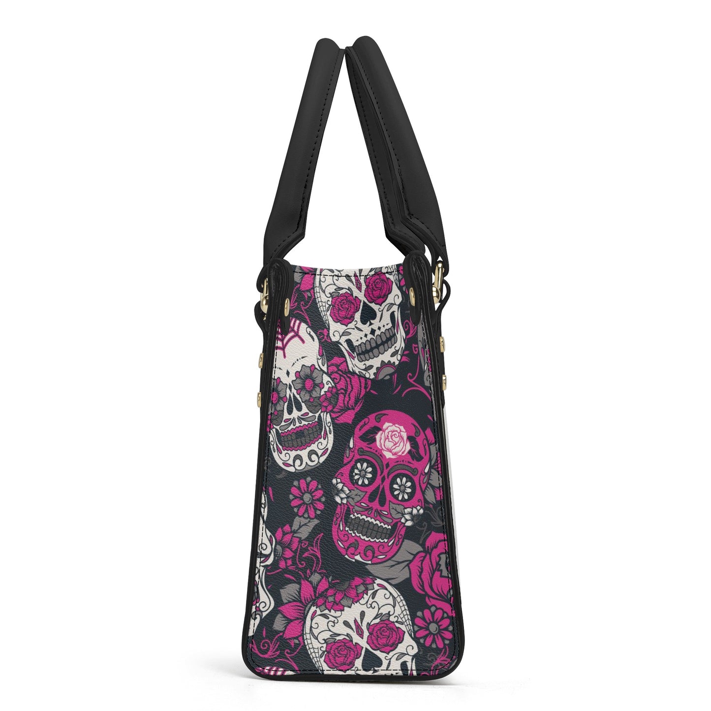 Mexico shoulder bag, floral sugar skull cosmetic bag, day of the dead bag with shoulder strap, cinco de mayo skull wallet, cinco de mayo skull handbag, mexico cosmet