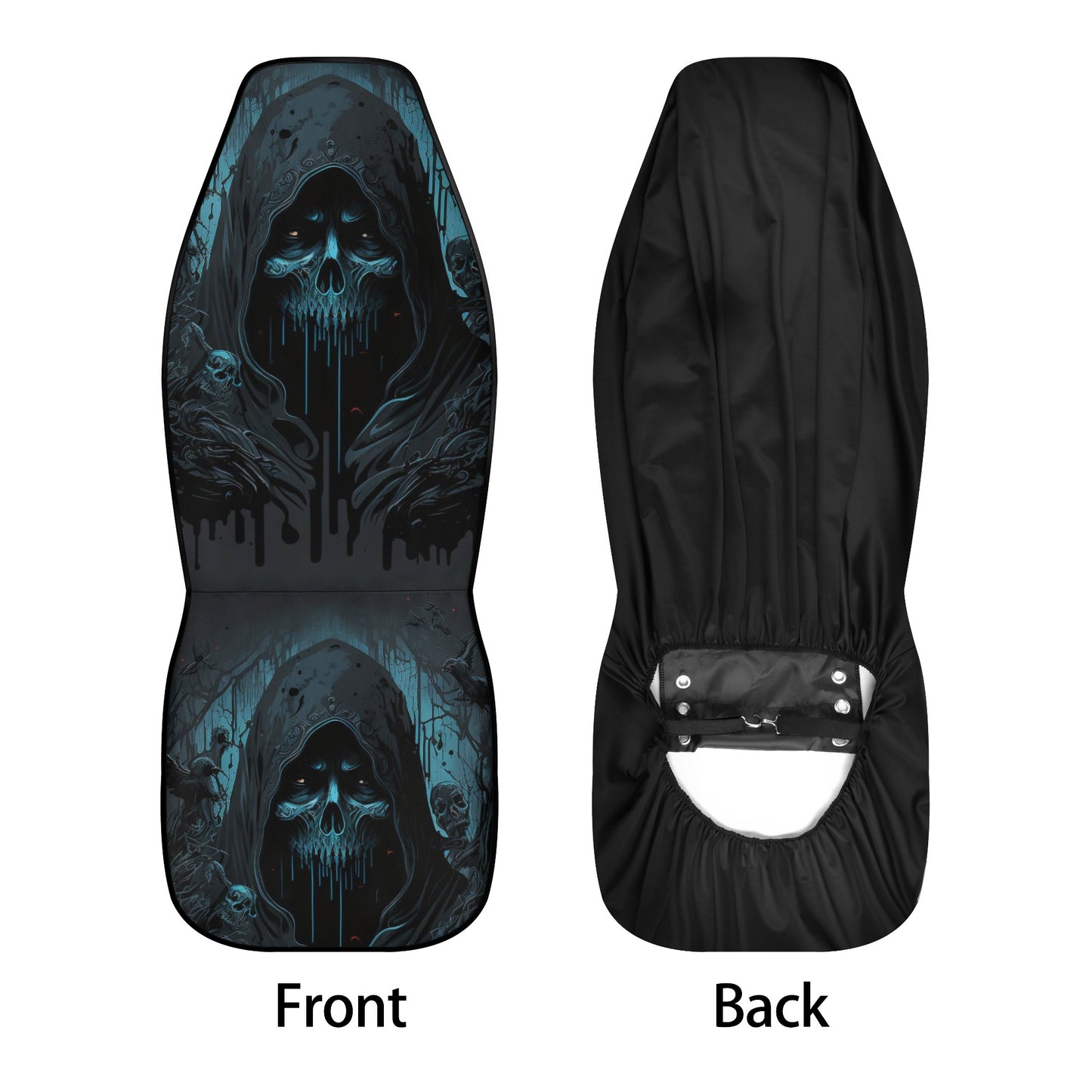 Horror truck seat cover, rose skull mat for car, christmas skull seat cover for car, biker skull car seat protector cover, flaming skull sea Car Seat Cover Set