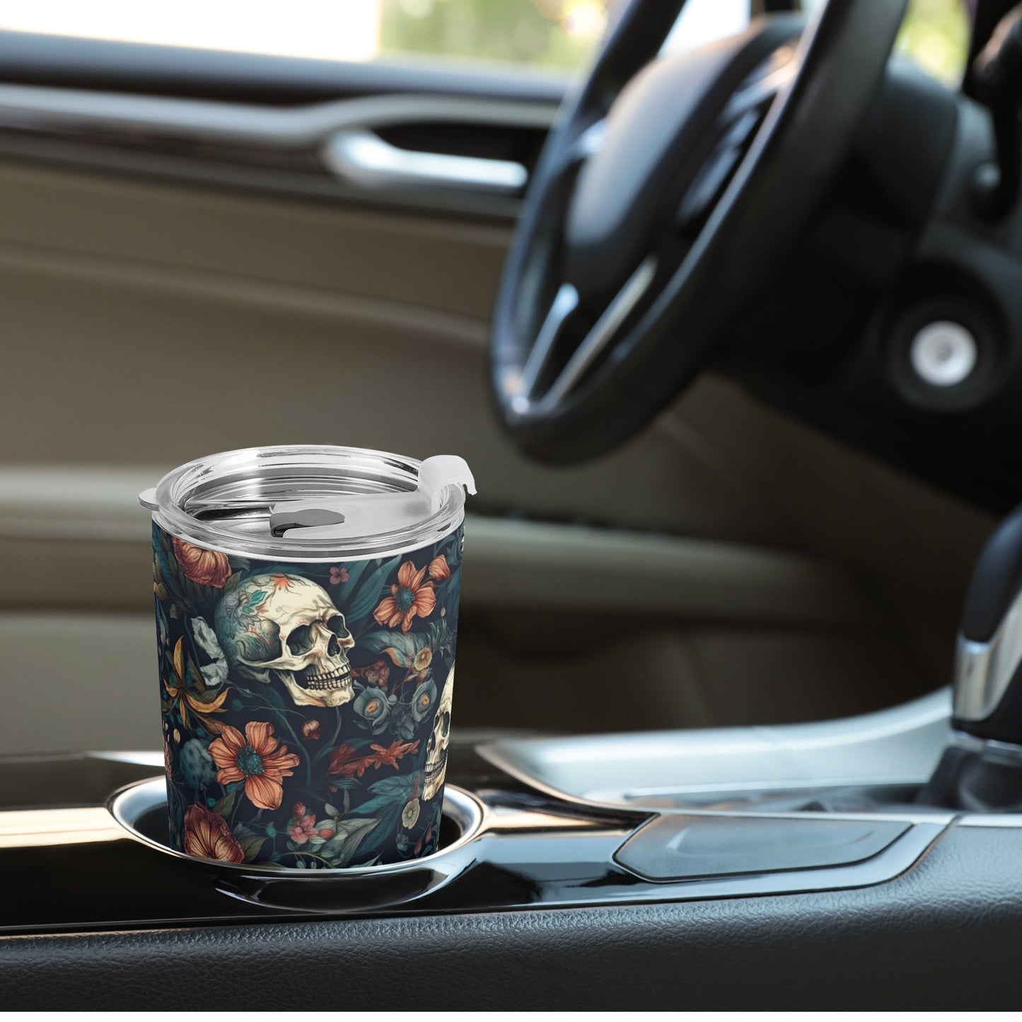 Sugar skull All Over Printing Car Cup