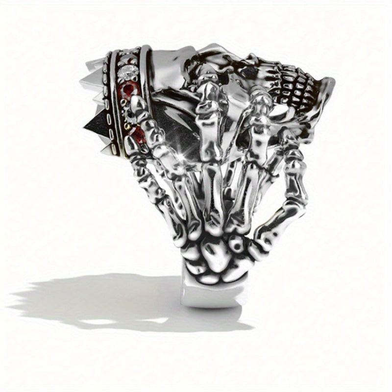 1pc men's domineering street rock punk skull ring