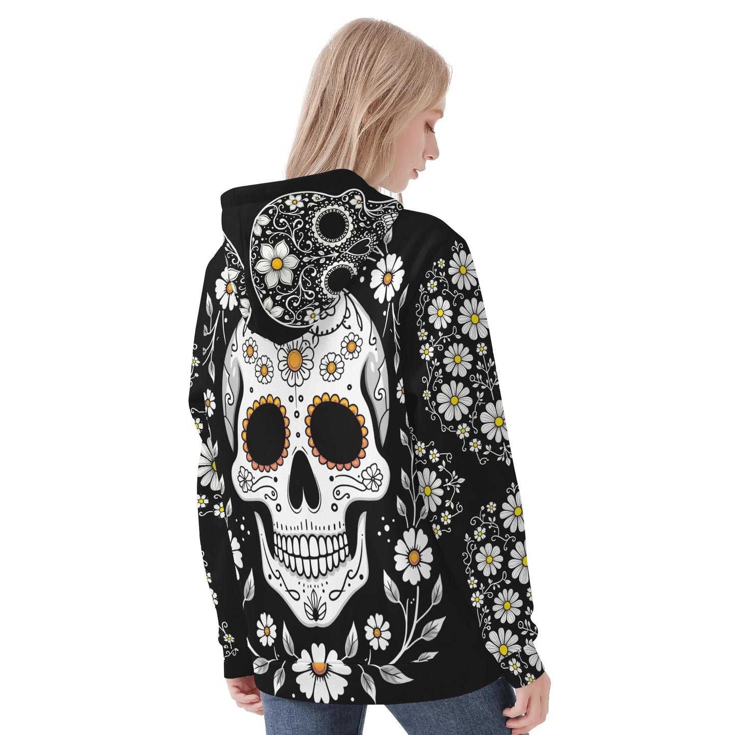 Womens All Over Print Warm Velvet Hoodie