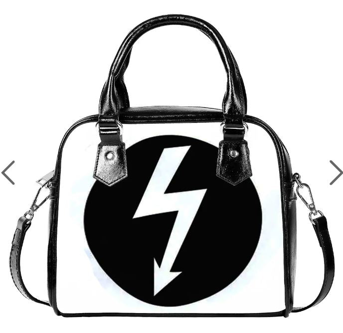 Women Lady Girl Punk Dark Skull Head Thunder Flash Printed Gothic Cross Body MOON Messenger Bag Round Handbag Harajuku Gift