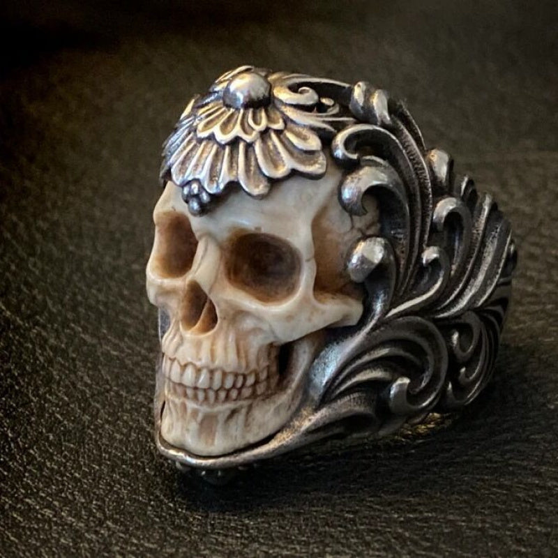 Retro Bohemian Style Skull Shaped Party Gift, Jewelry Ring, 1pc