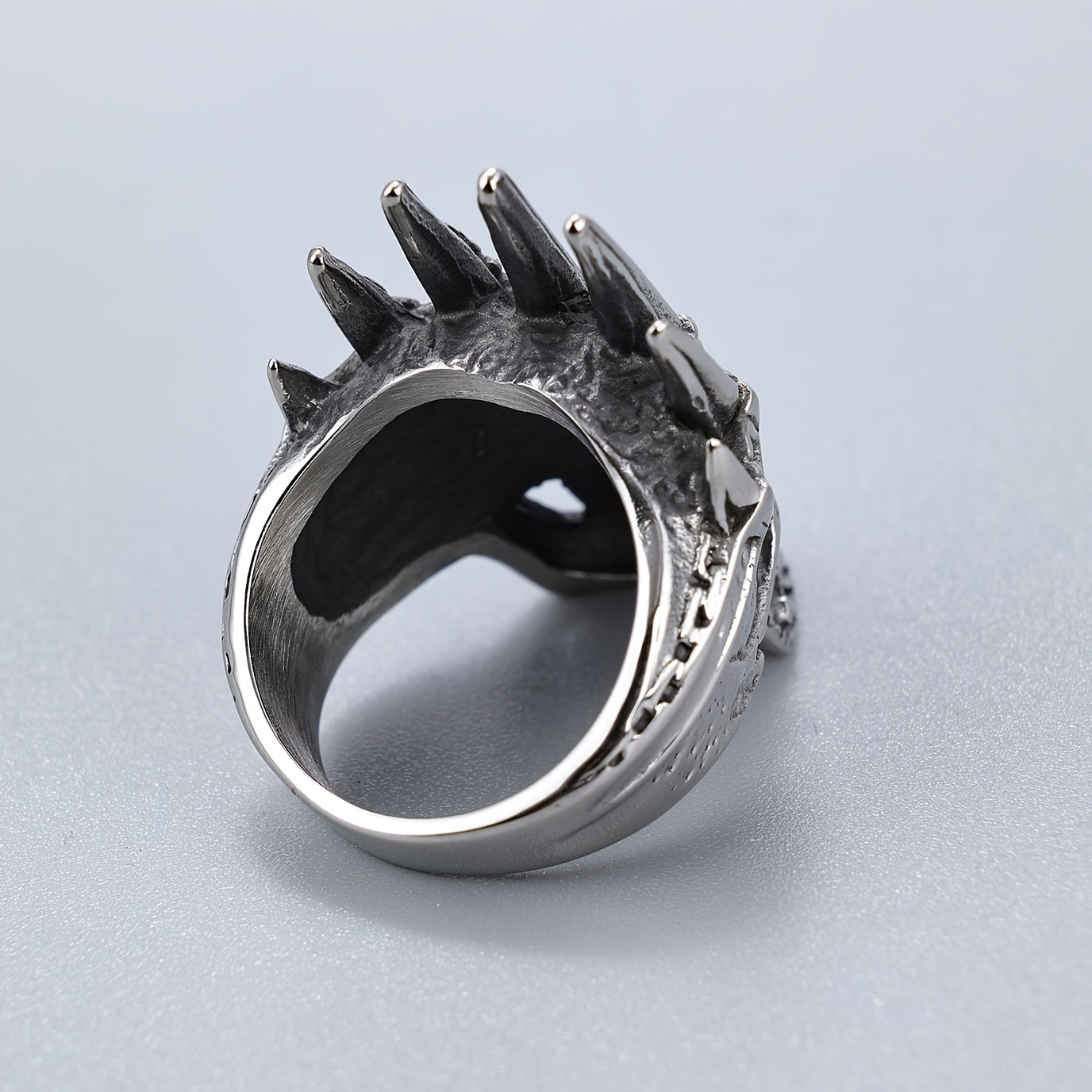 1pc Of Classic European And American Style Ring, Stainless Steel Men'S Ring With Crown And Skull, Domineering And Personality Must-have Ring For Trendy Men The First Choice For Holiday Gifts.
