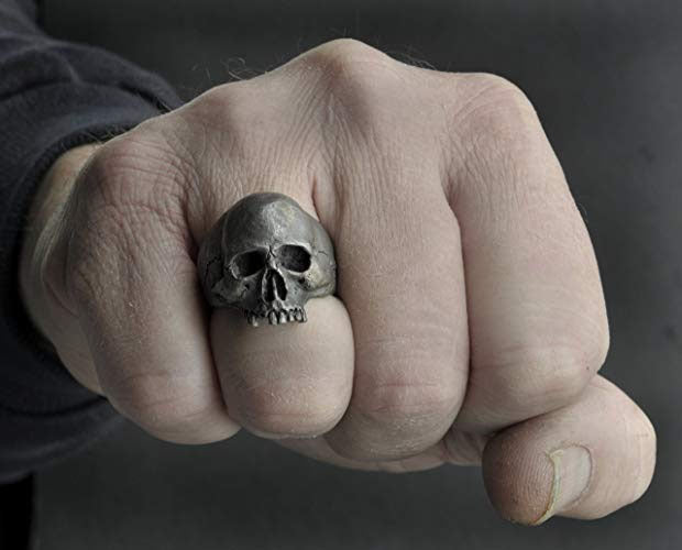 Hot Sale Style New Creative Simple Style Personalized Skull Ghost Head Domineering Men's Ring