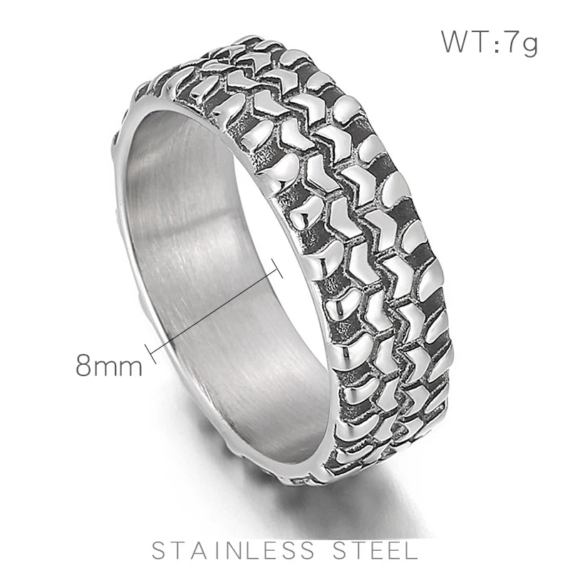 5/7/8mm Skull Ring Men Solid Stainless Steel Punk Rocker Boys Mens Rings Size 11/12 New Male Biker Jewelry Dropshipping Gift