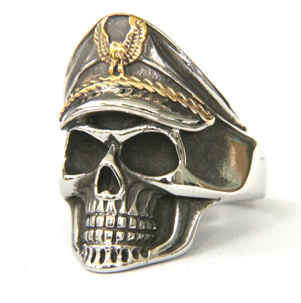 Skull Ring 316L Stainless Steel Hot Mens Ring Skeleton Biker Ring