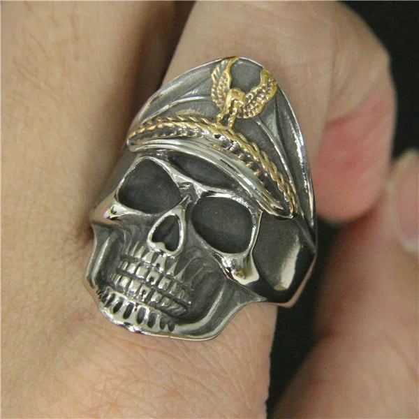 Skull Ring 316L Stainless Steel Hot Mens Ring Skeleton Biker Ring