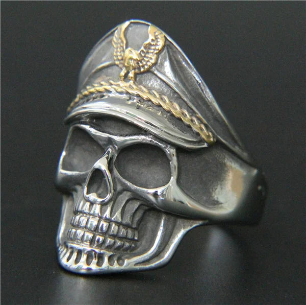 Skull Ring 316L Stainless Steel Hot Mens Ring Skeleton Biker Ring