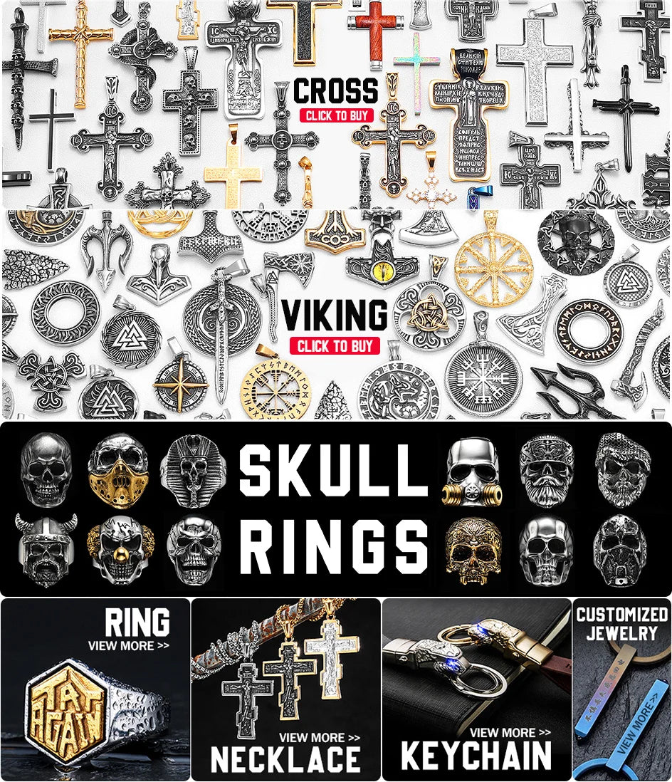 Hollow Skull Men Ring 316L Stainless Steel Weathering Cranium Rock HipHop Party for Biker Rider Male Boyfriend Jewelry Best Gift