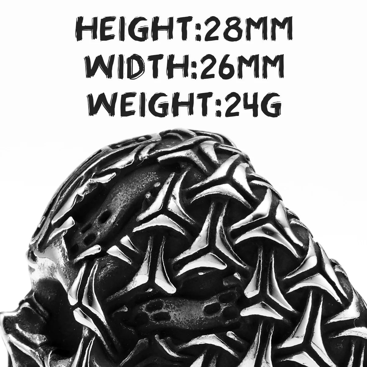 Weave Skull Men Rings Stainless Steel Women Jewelry Punk Rock Vintage Black Gothic Aesthetic Fashion Accessories Gift Wholesale