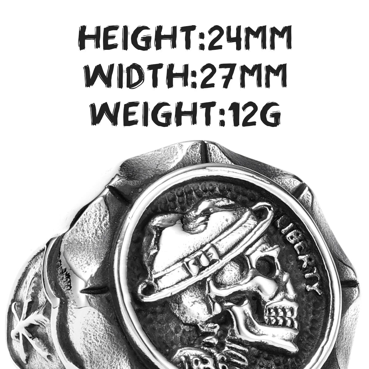 1936 Retro Stylish Skull Men Rings Stainless Steel Women Jewelry Punk Retro New In Rock Fashion Accessories Gift Wholesale