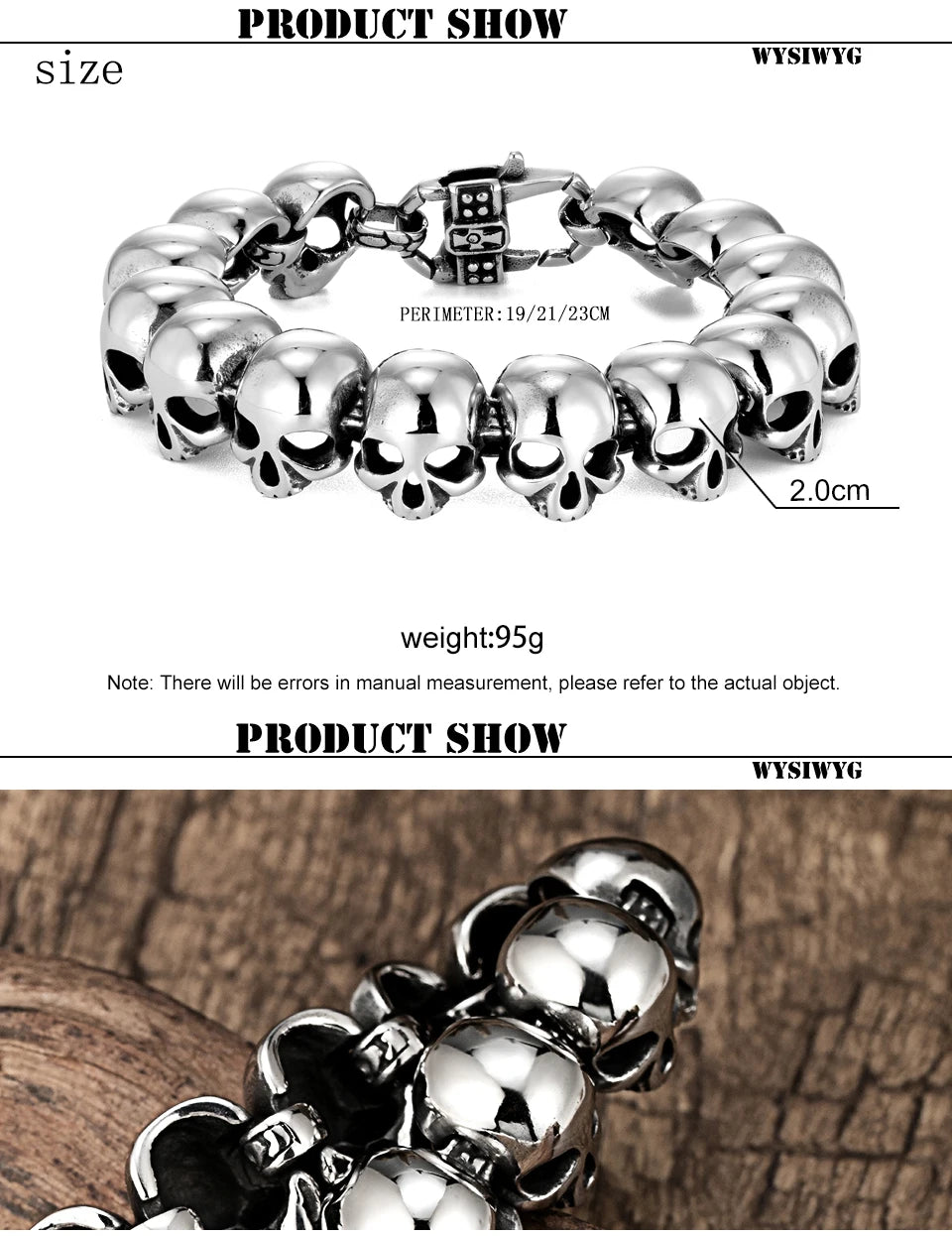 Male Minimalist Skull Bracelet Men And Women's Retro Punk Totem Stainless Steel Bangle Boy Creative glossy ghost head Hand chain