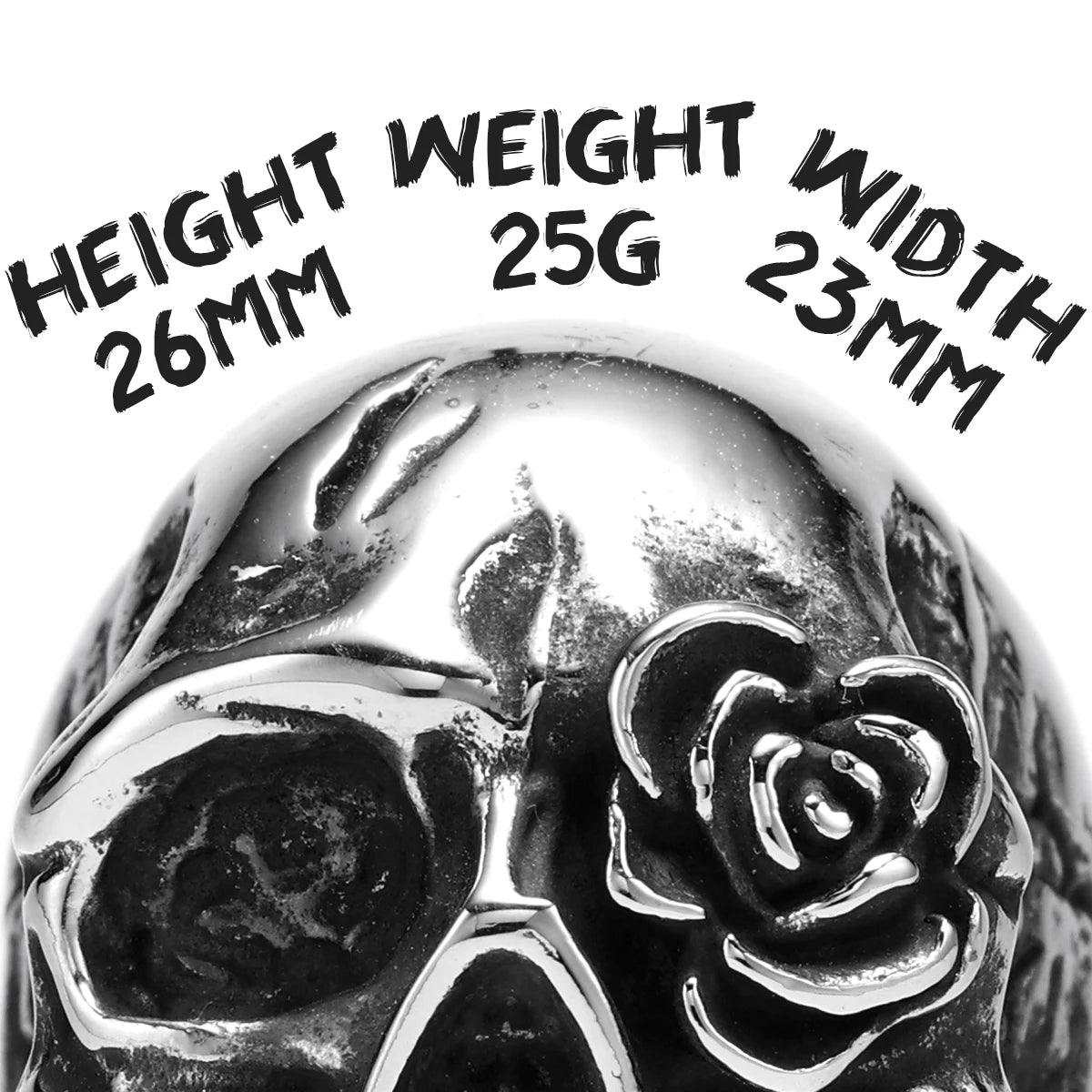 Rose Skull Stainless Steel Men Rings Punk New In For Male Women Fashion Jewelry Creativity Gift Wholesale Dropshiping