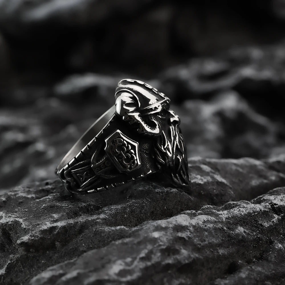 European and American men's Nordic Viking jewelry wholesale Odin ring men's Celtic Thor hammer ring