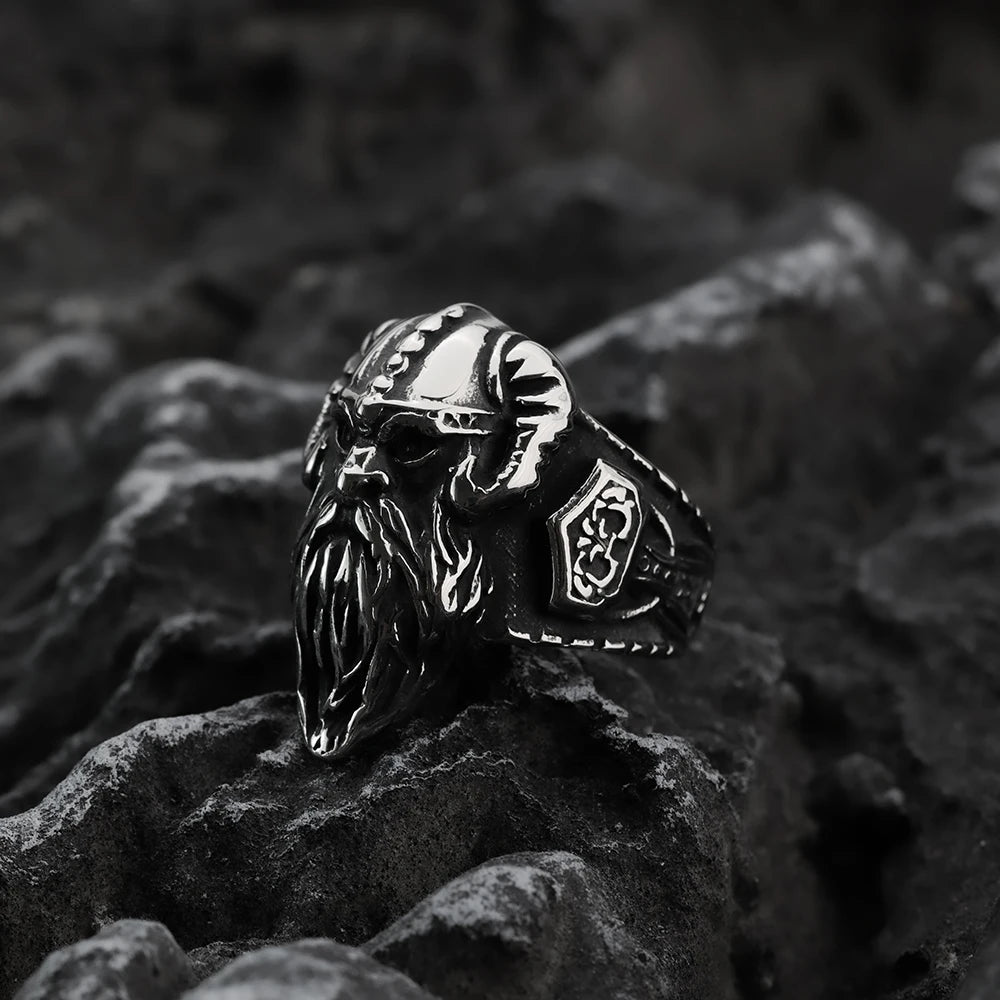 European and American men's Nordic Viking jewelry wholesale Odin ring men's Celtic Thor hammer ring