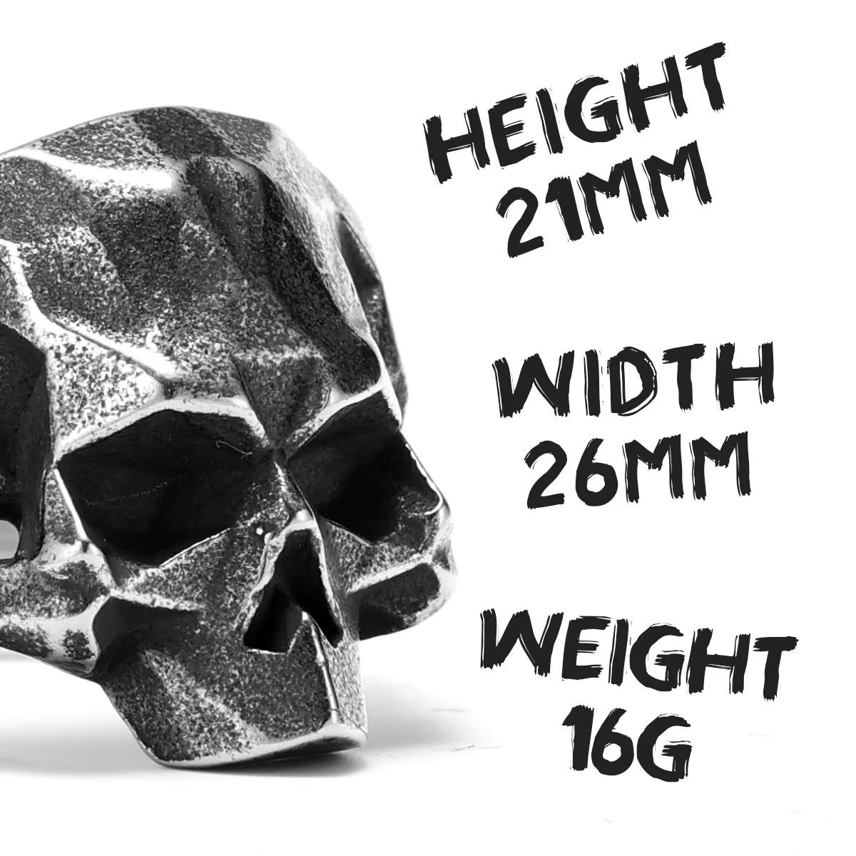 Retro Geometric Skull Men Rings Stainless Steel Women Jewelry Punk Retro New In Rock Fashion Accessories Gift Wholesale
