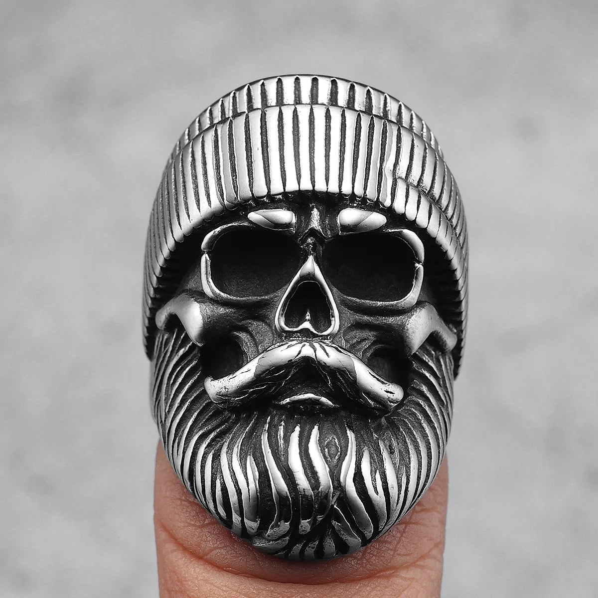 Hippie Skull Rider Men Rings Stainless Steel Women Jewelry Punk Retro New In Rock Fashion Accessories Gift Wholesale Dropshiping