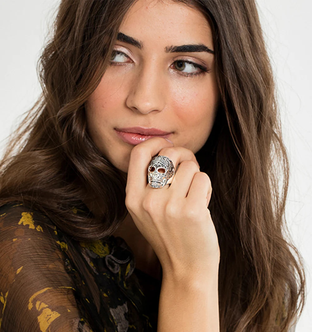 Maori Skull Ring Fine Jewerly For Women Men Autumn Brand New Ethnic Gift In 925 Sterling Silver