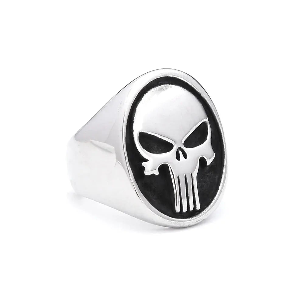 Vintage Gothic 316L Stainless Steel Skull Rings For Men Women Punk Hip Hop Motorcycle Band Jewelry Halloween Gifts Dropshipping