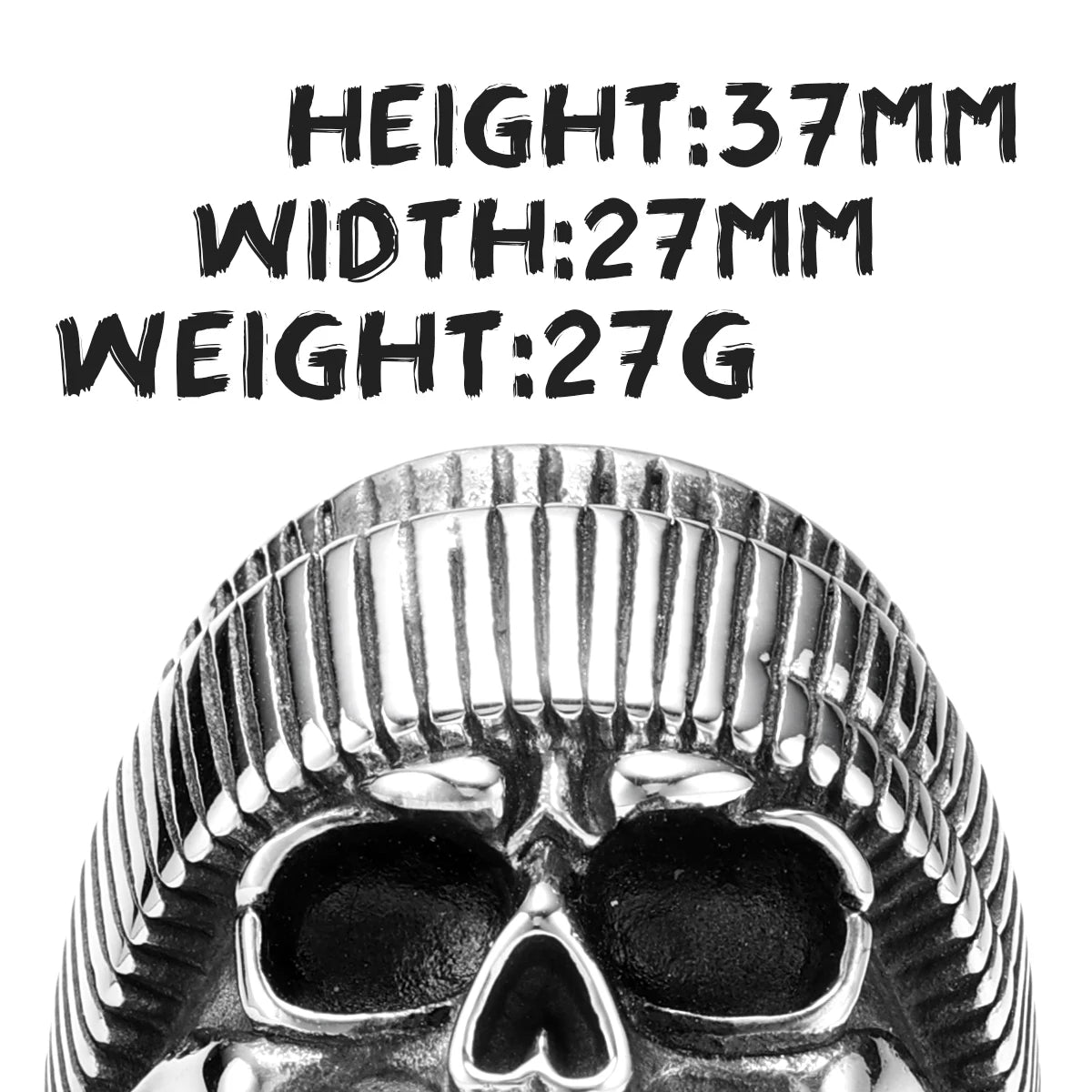Hippie Skull Rider Men Rings Stainless Steel Women Jewelry Punk Retro New In Rock Fashion Accessories Gift Wholesale Dropshiping