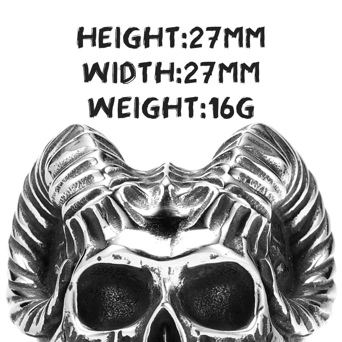 Gothic Satan Skull Men Rings Stainless Steel Women Jewelry Punk Retro New In Rock Fashion Accessories Gift Wholesale Dropshiping