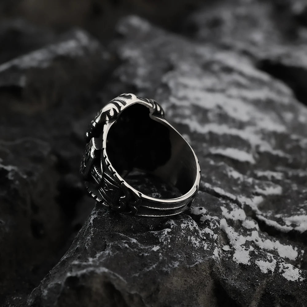 European and American men's Nordic Viking jewelry wholesale Odin ring men's Celtic Thor hammer ring