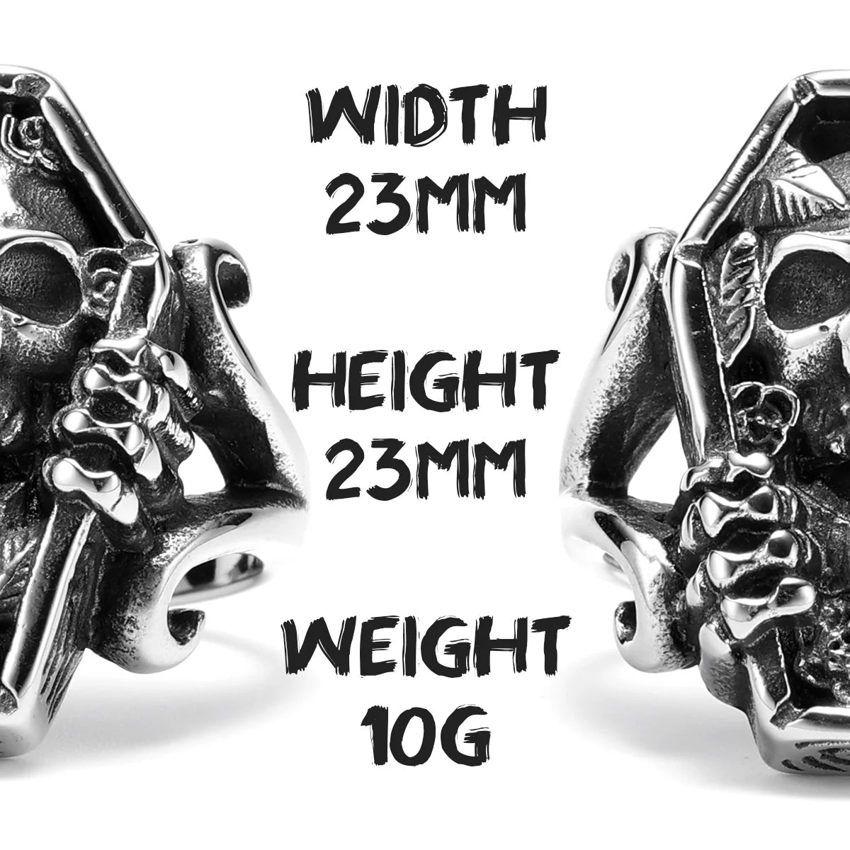 Mummy Skull Coffin Men Rings Stainless Steel Women Jewelry Punk Retro New In Rock Fashion Accessories Gift Wholesale Dropshiping