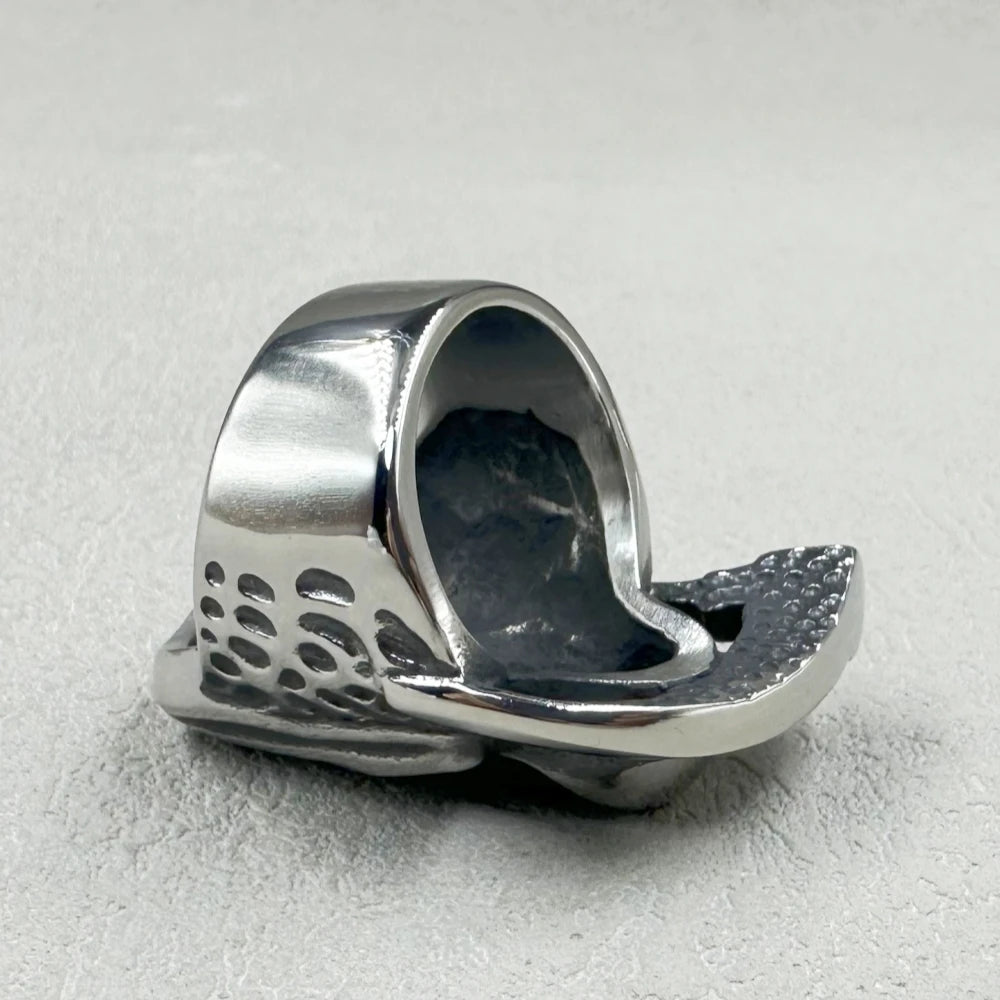 Retro Vintage Unique Grim Reaper Skull Ring for Men Gothic 316L Stainless Steel Death Cool Domineering Jewelry Wholesale