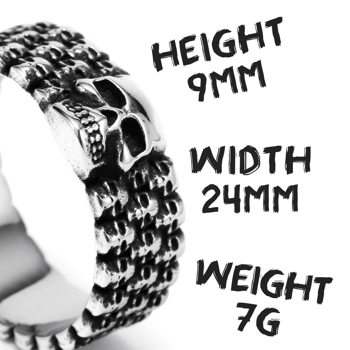 Hell Skull Unique Men Rings Stainless Steel Women Jewelry Punk Retro New In Rock Fashion Accessories Gift Wholesale Dropshiping