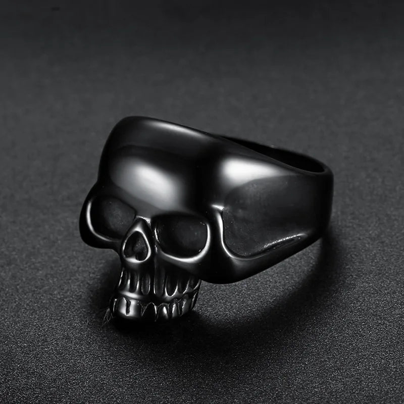 Skull Head Men Rings Stainless Steel Women Jewelry Vintage Punk Rock Cool Stuff Fashion Accessories Halloween Gift Wholesale