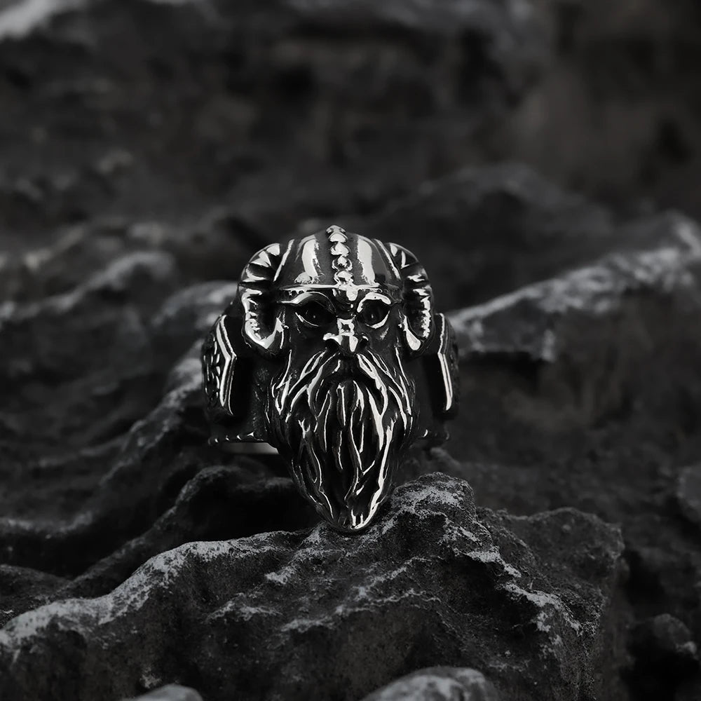 European and American men's Nordic Viking jewelry wholesale Odin ring men's Celtic Thor hammer ring