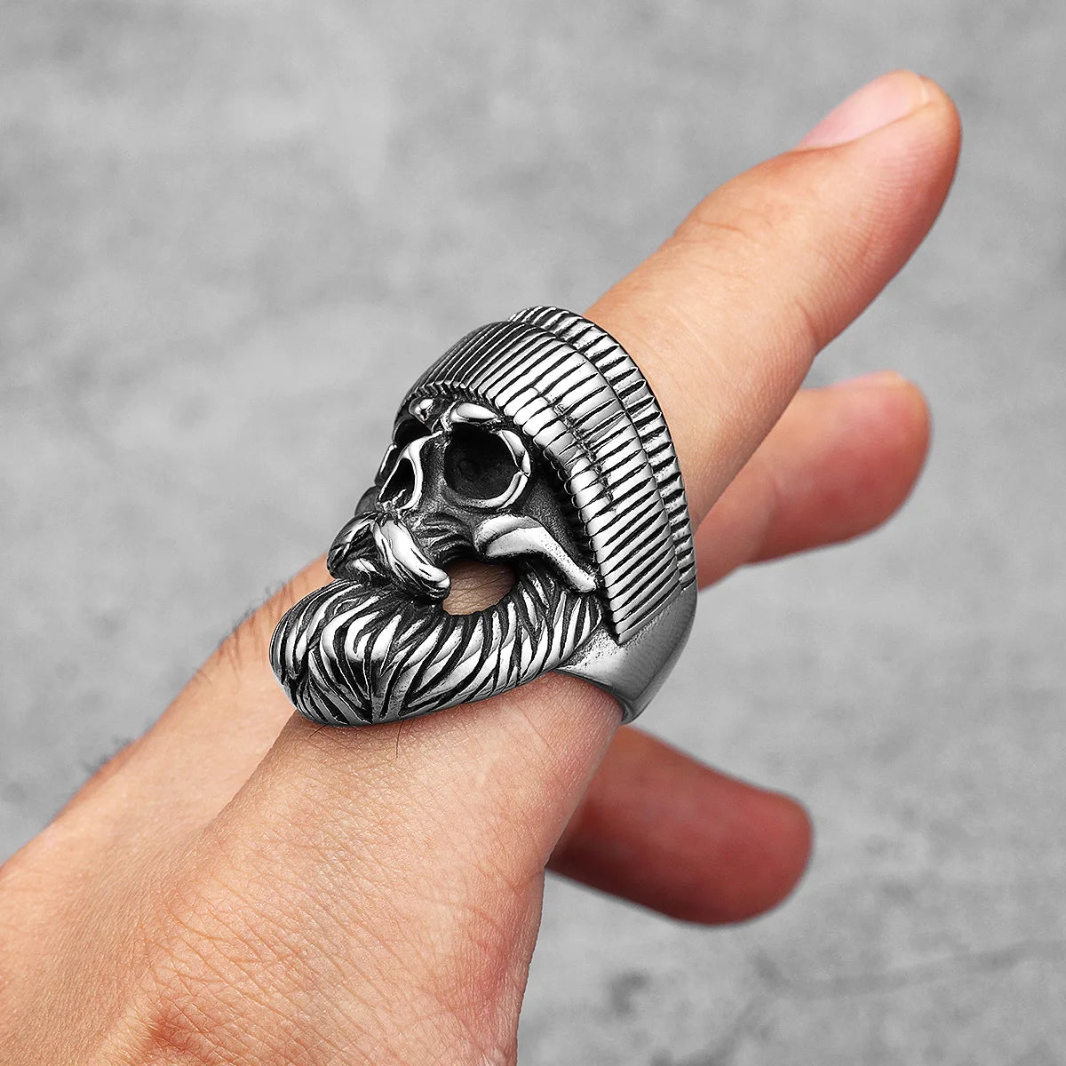 Hippie Skull Rider Men Rings Stainless Steel Women Jewelry Punk Retro New In Rock Fashion Accessories Gift Wholesale Dropshiping