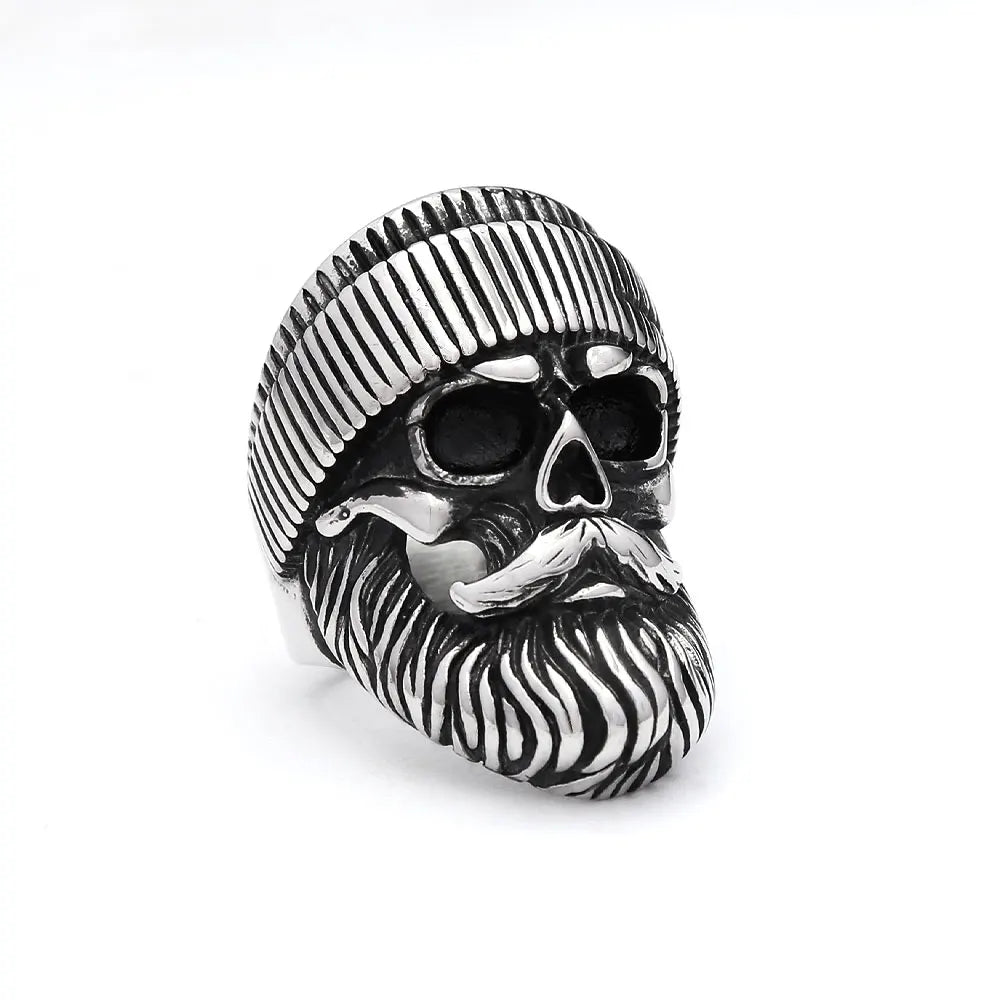 Vintage Gothic 316L Stainless Steel Skull Rings For Men Women Punk Hip Hop Motorcycle Band Jewelry Halloween Gifts Dropshipping