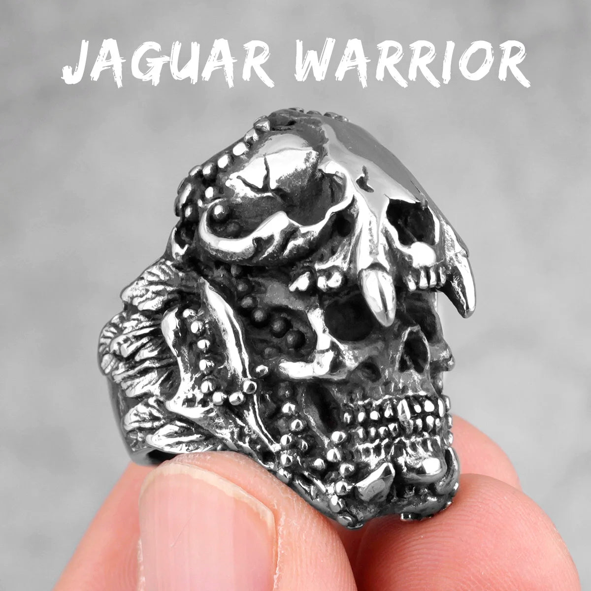 Gladiator Wolf Skull Men Rings Stainless Steel Women Jewelry Vintage Punk Rock Cool Stuff Fashion Accessories Gift Wholesale