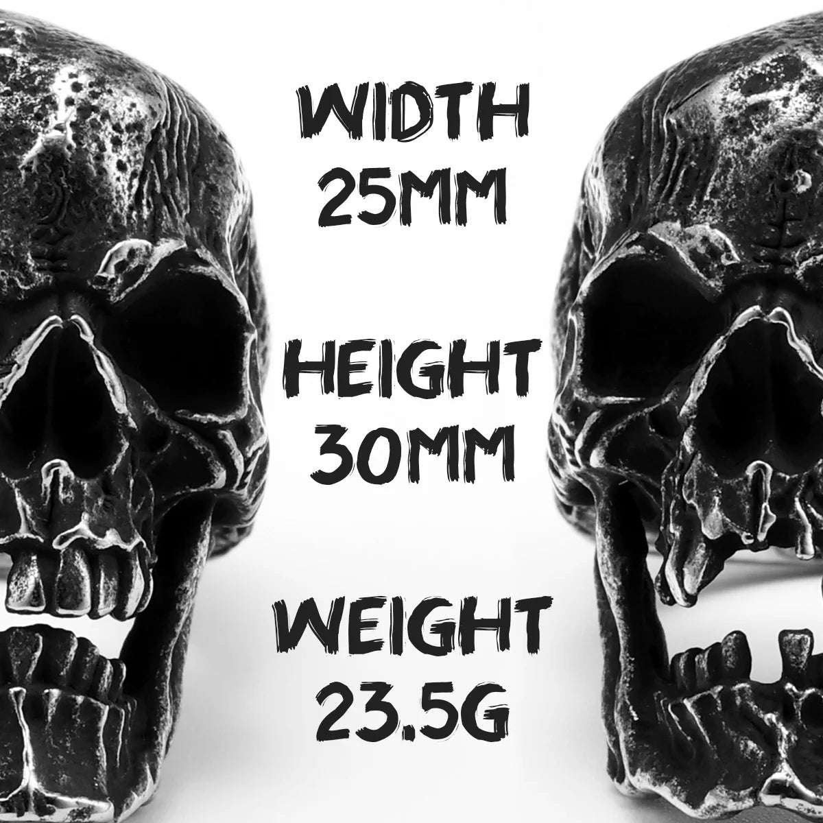 Schizophrenia Skull Men Rings Stainless Steel Women Jewelry Punk Rock Vintage Black Gothic Fashion Accessories Gifts Wholesale